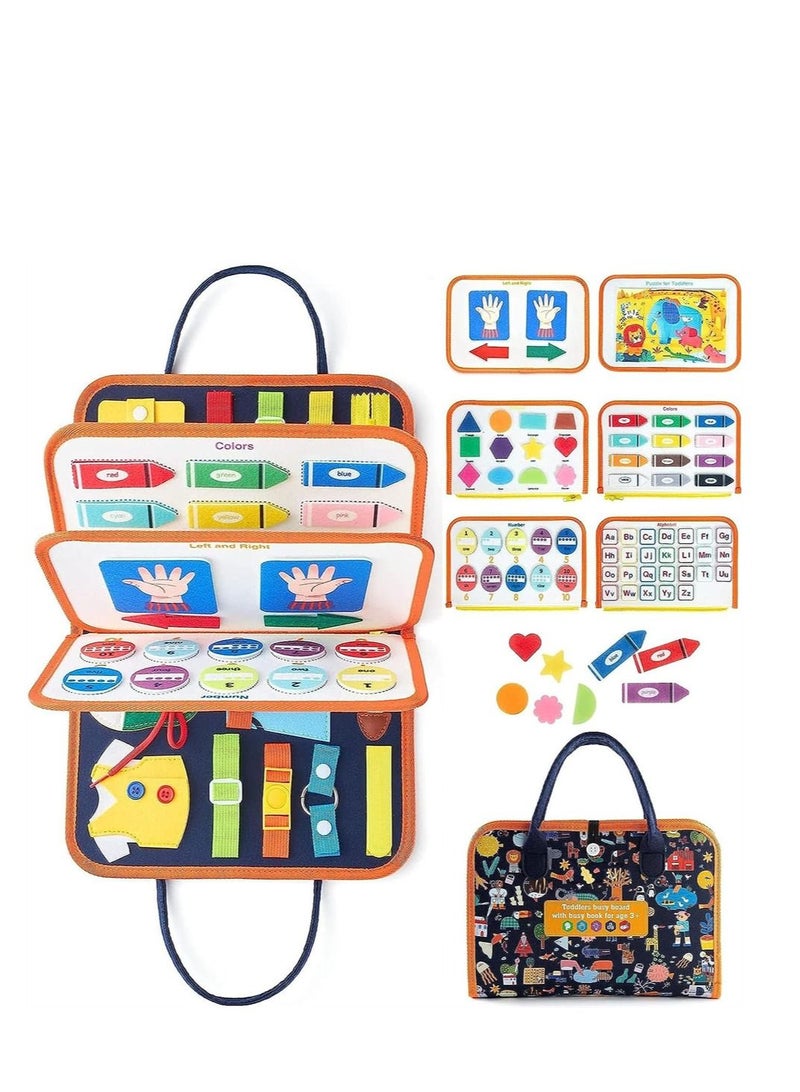 Busy Board Montessori Toys Activity Sensory Board Preschool Educational Travel Toys for Baby Boys Girls - Image 1