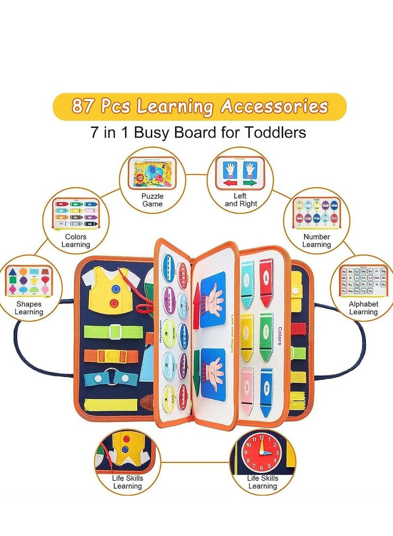 Busy Board Montessori Toys Activity Sensory Board Preschool Educational Travel Toys for Baby Boys Girls - Image 4
