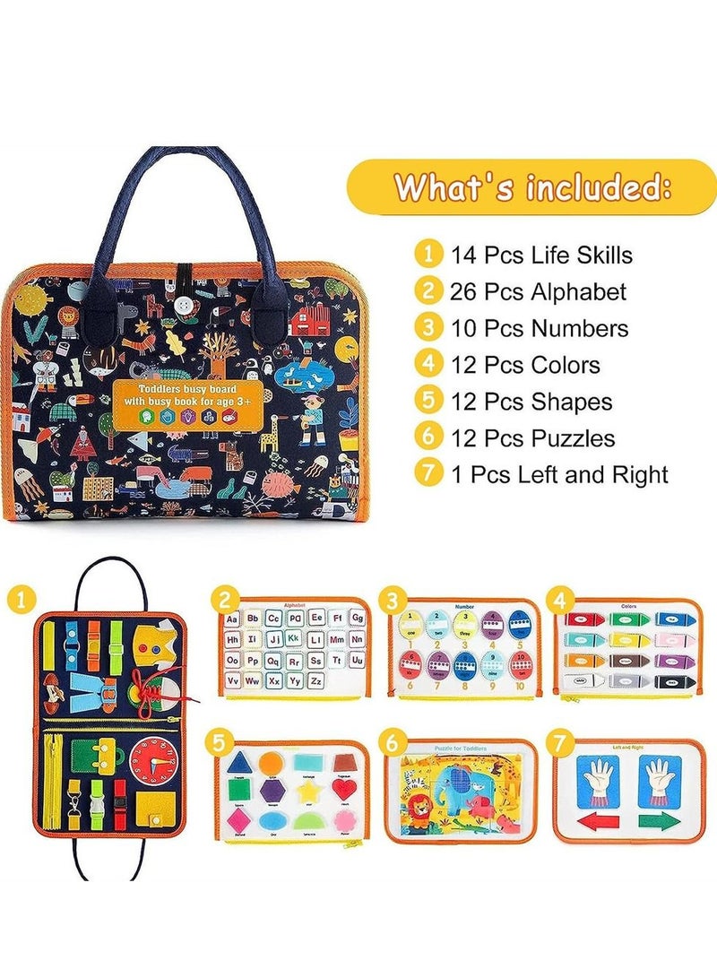 Busy Board Montessori Toys Activity Sensory Board Preschool Educational Travel Toys for Baby Boys Girls - Image 3