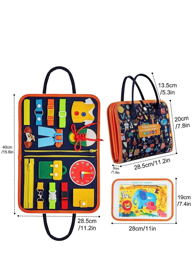 Busy Board Montessori Toys Activity Sensory Board Preschool Educational Travel Toys for Baby Boys Girls - Image 2