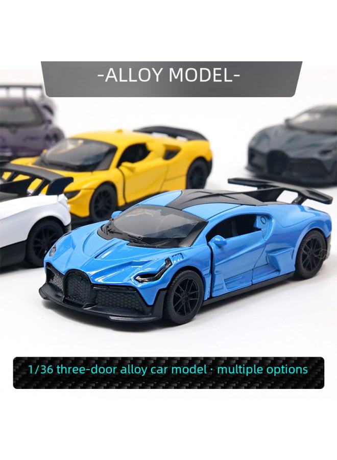 Bag 1:36 Alloy Toy Car Model Three-door Sports Car 918 Children Huili Male Toy Doll Machine-Color:Bags -201 Retainers Blue  - Image 4