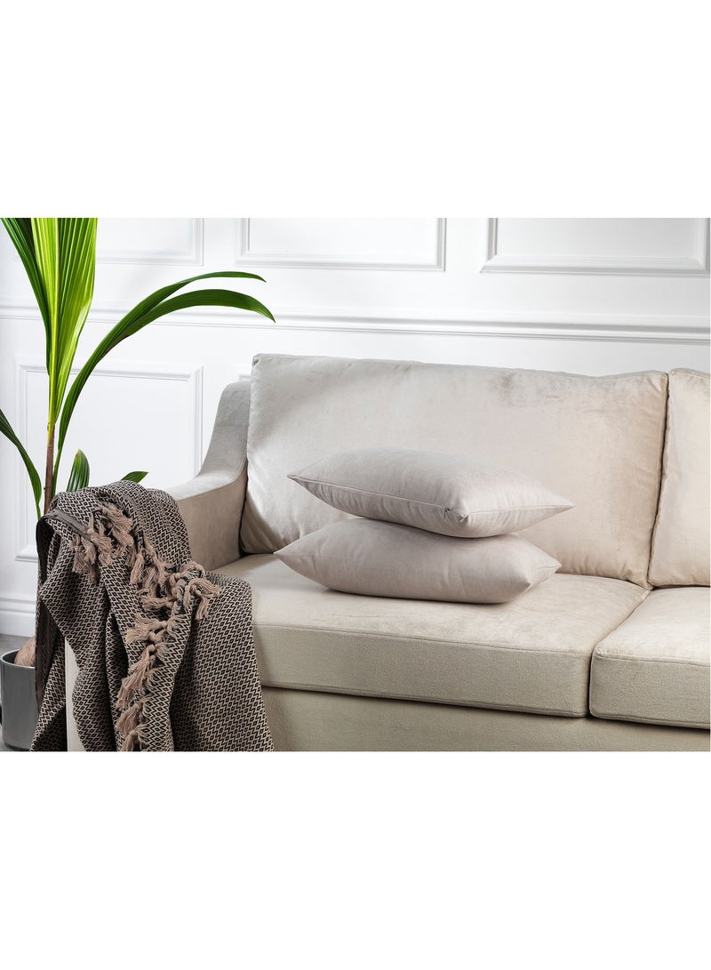 Zeenah Furniture Decorative Solid Color Invisible Zipper Diamond Cushion Cover Velvet Look Throw Pillow Set of 2 Cases for Chair Couch Bedroom & Livingroom Pillowcase - Image 5