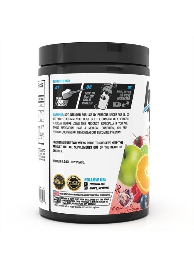 BPI SPORTS - Best Aminos - BCAA Powder Post Workout & Glutamine Recovery Drink with Branched Chain Amino Acids for Hydration & Recovery, for Men & Women - Fruit Punch - 25 Servings - Image 1