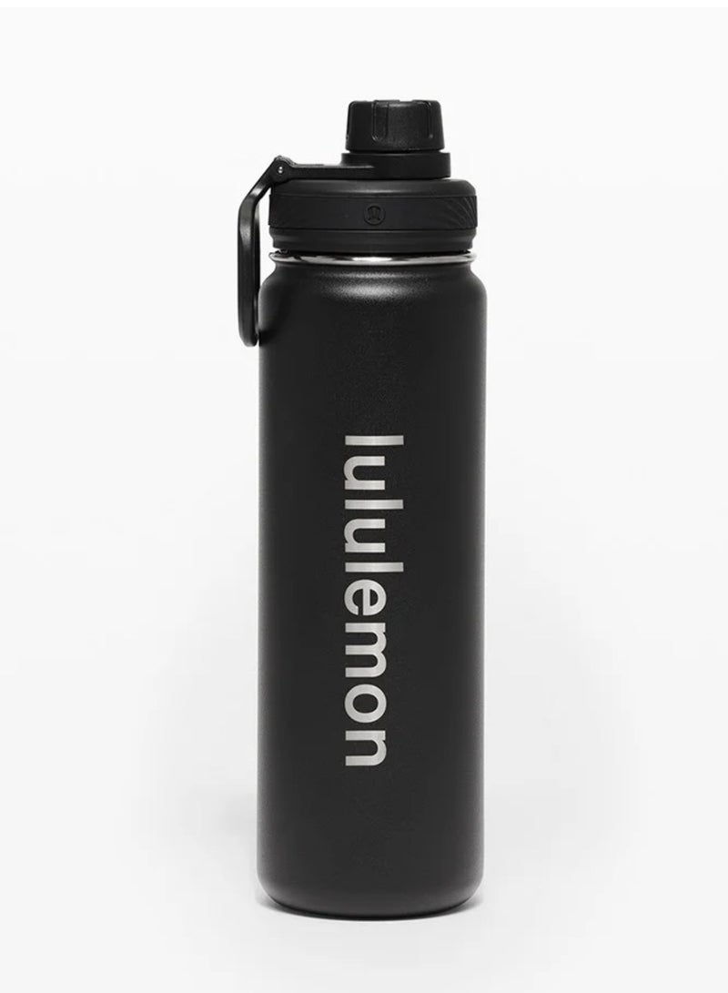lululemonStainless steel sports vacuum insulated water bottle, suitable for holding water, iced tea, hot tea, etc., with a capacity of 710 milliliters.