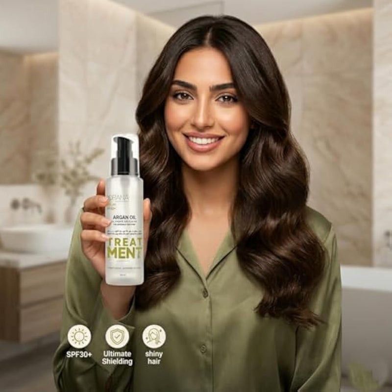 Bobana Hair Serum with Argan Oil SPF30 Protection, 100 ml, with 2 Hair Clips, Multicolor - Image 3