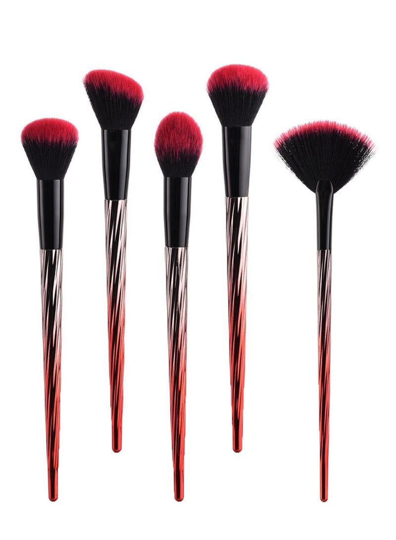 5-Piece Makeup Brushes Set Multicolour - Image 1