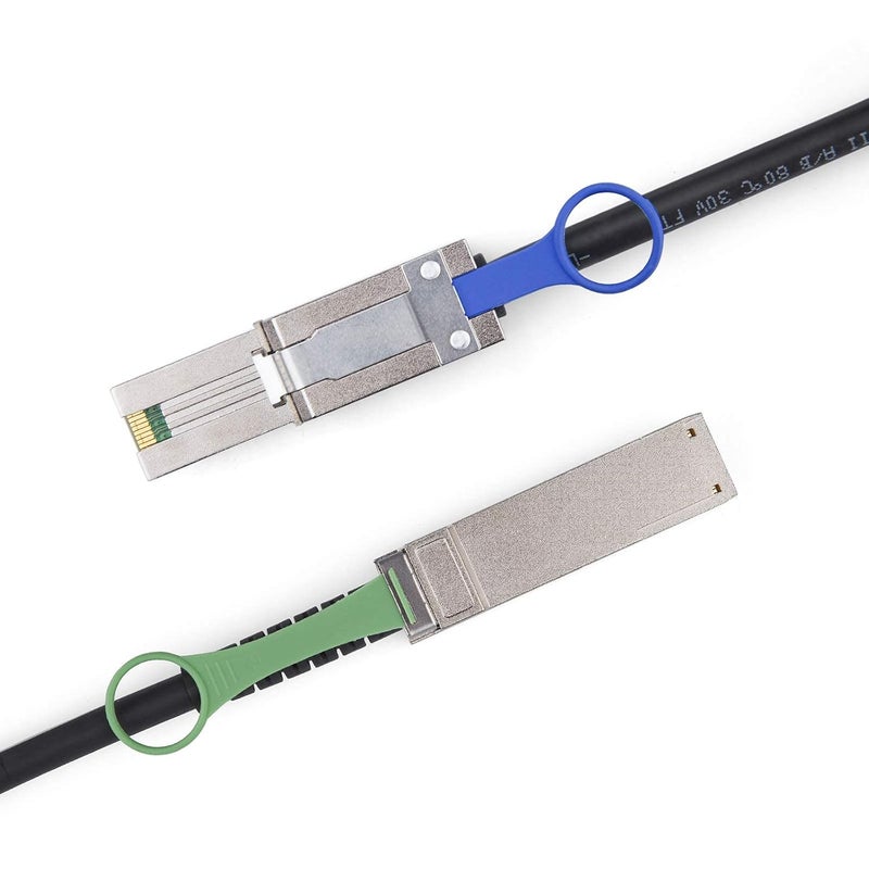 10Gtek QSFP (SFF-8436) to SFF-8088 DDR Hybrid Min SAS Cable, External Copper SAS Cable for NetApp DS4243 DS4246 DS2246, 100-Ohm, 5-m(16.4ft) - Image 2