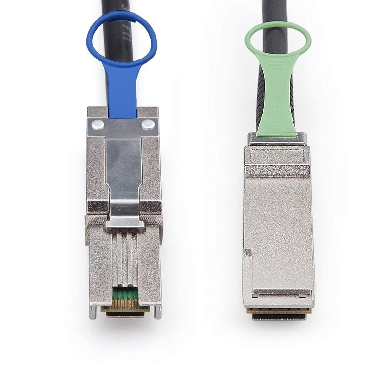 10Gtek QSFP (SFF-8436) to SFF-8088 DDR Hybrid Min SAS Cable, External Copper SAS Cable for NetApp DS4243 DS4246 DS2246, 100-Ohm, 5-m(16.4ft) - Image 4