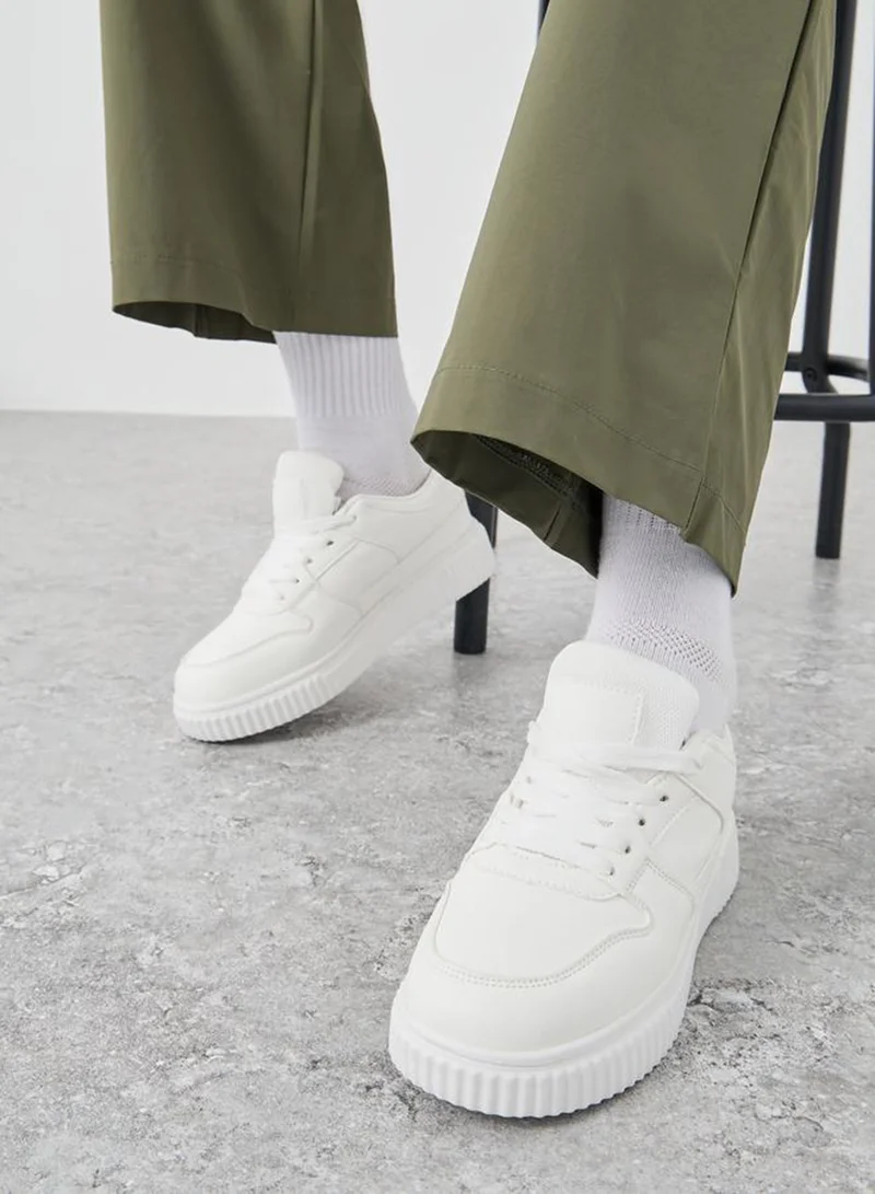 Styli Active Platform Sole Lace Up Sneakers