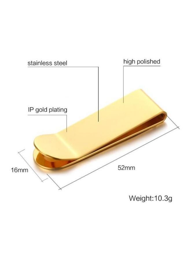 NIBEMINENT Money Clip Credit Card Holder Gold  - Image 2