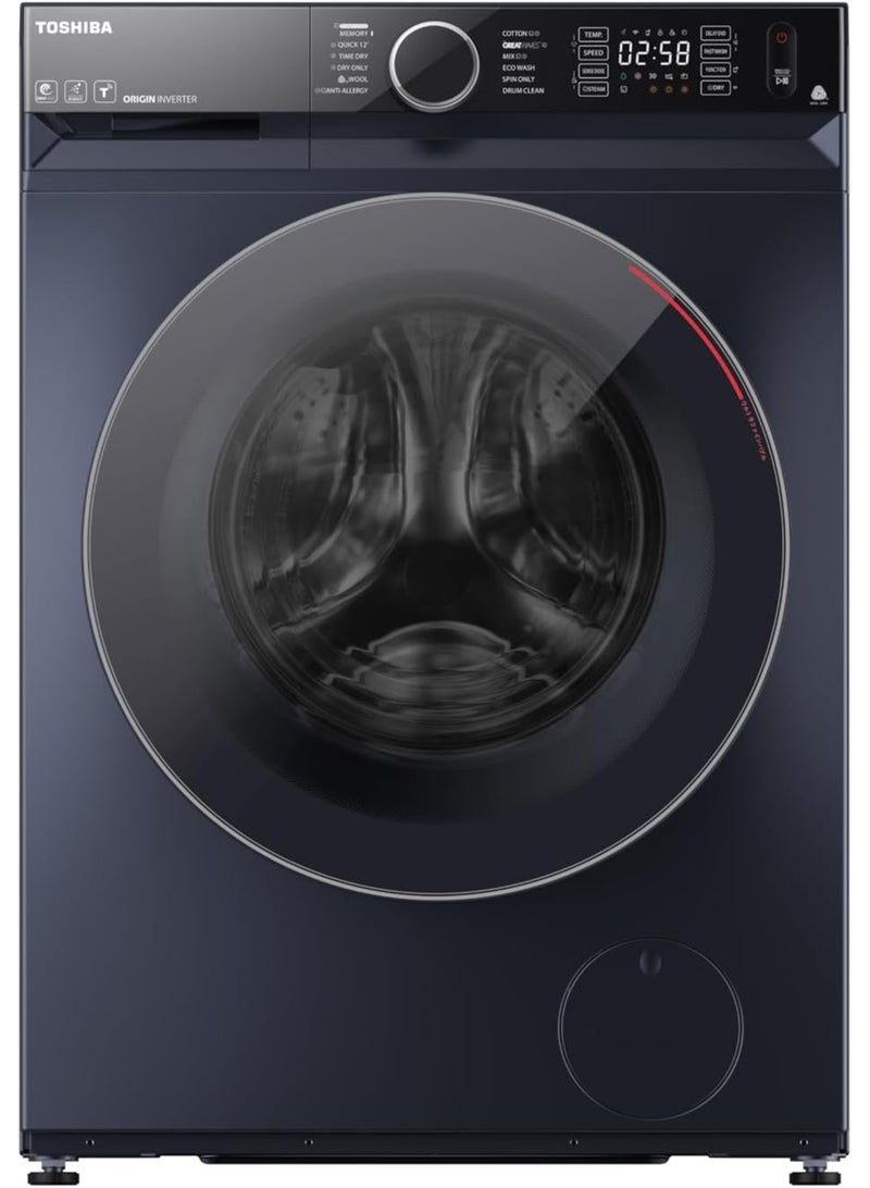 توشيبا Washing Machine 9KG Washer + 6 KG dryer WIFI Origin Inverter 1400 RPM Morandi Grey TWD-BM100GF4EG(MK) 9 kg TWD-BM100GF4EG(MK) Morandi Grey - Image 1