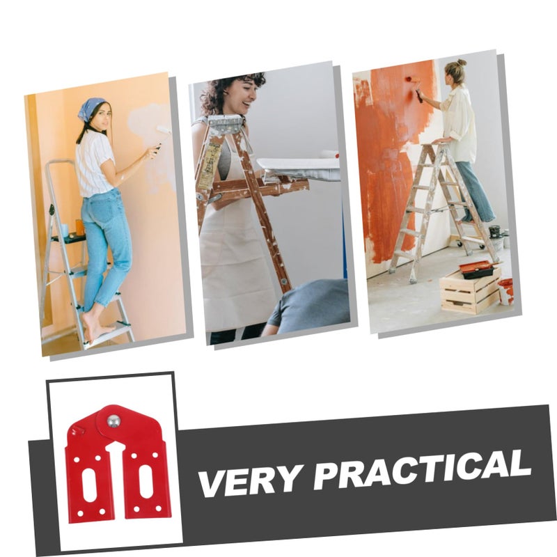 2Pcs Steel Attic Ladder Hinge Replacement Kit For Step Ladder Repair Commercial Use - Image 5