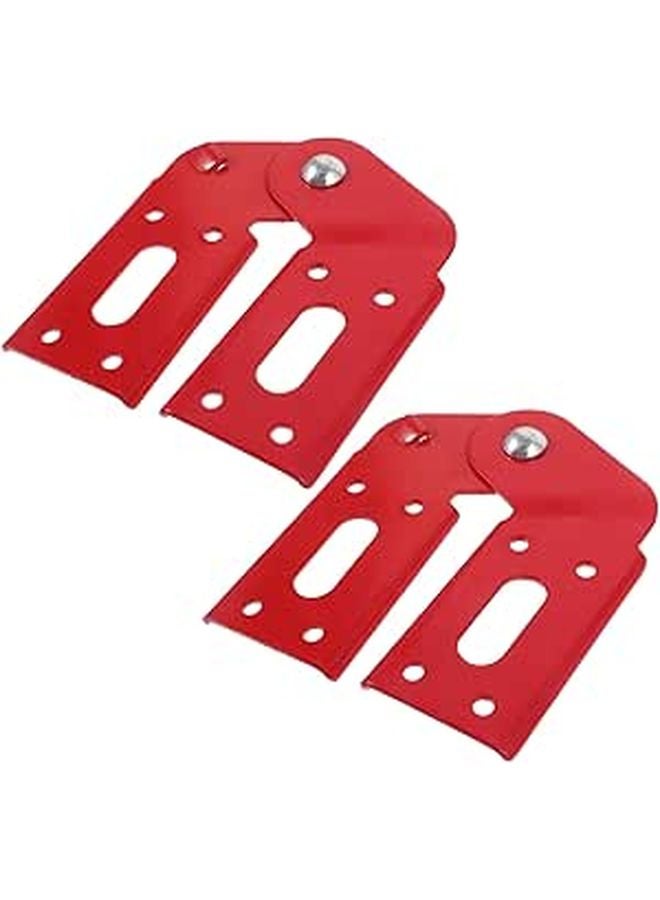 2Pcs Steel Attic Ladder Hinge Replacement Kit For Step Ladder Repair Commercial Use - Image 1