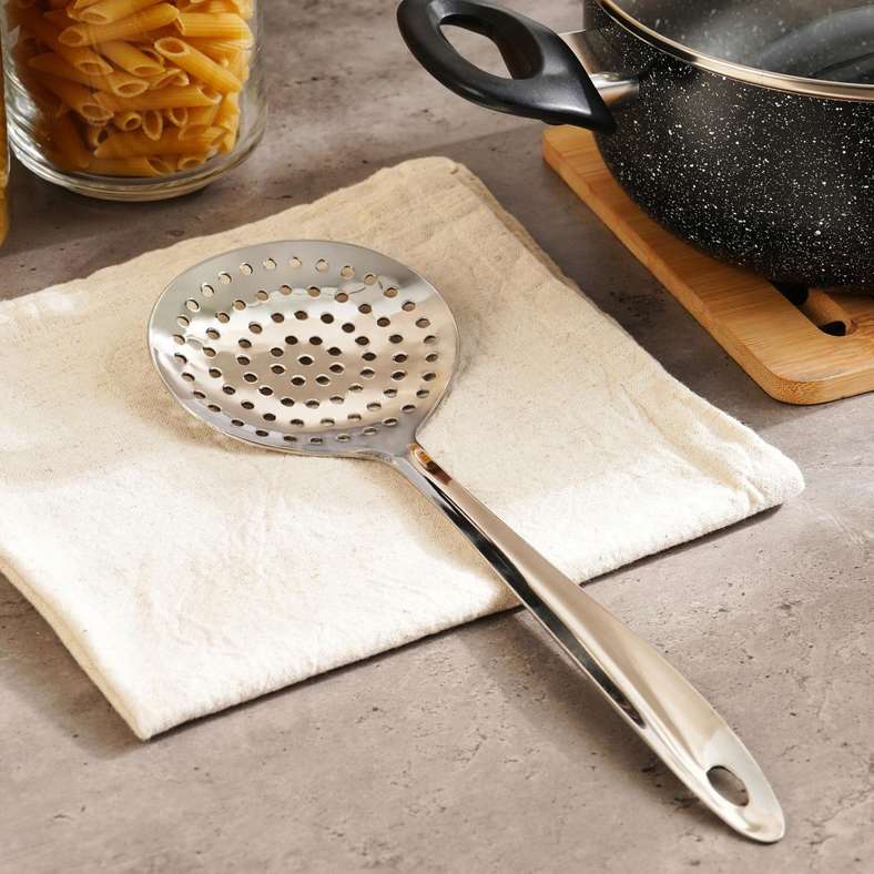 Pan Home مغرفة كروم 31.5 سم للطهي