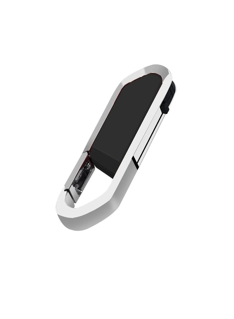 USB Flash Drive, Portable Metal Thumb Drive with Keychain, USB 2.0 Flash Drive Memory Stick, Convenient and Fast Pen Thumb U Disk for External Data Storage, (1pc 2GB Black)  - Image 1