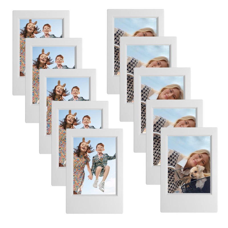 WOGOZAN 2x3 Mini Picture Frame for Fujifilm Instax Mini 12/11/99/90/9/8/7+/EVO Classic Polaroid Mini Frames Wallet Size 2.15x3.4 Inches Photo Picture Frames for Desktop Display (Grey) (10 Pack) - Image 1