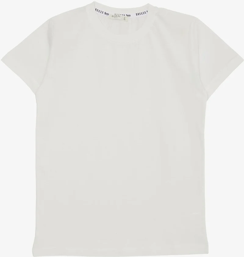 Breeze Boy's T-Shirt Basic 4-14 Years, Ecru