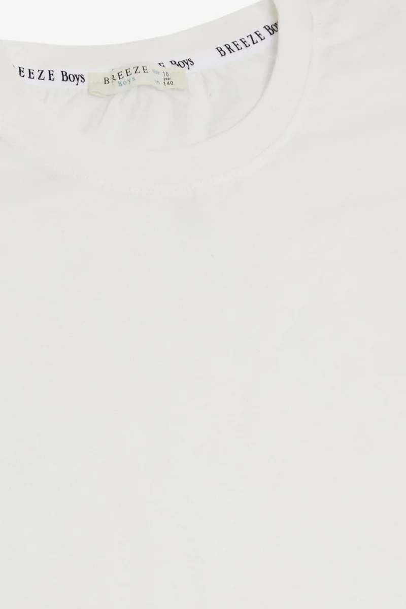 Breeze Boy's T-Shirt Basic 4-14 Years, Ecru