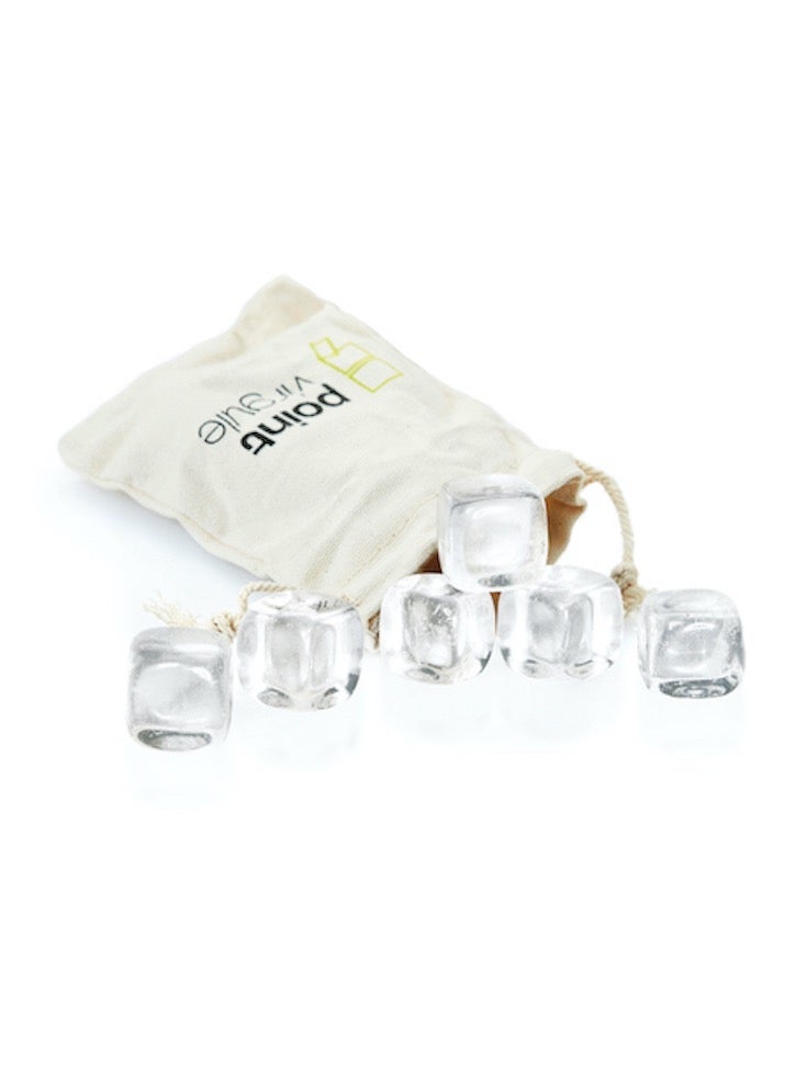 Point-Virgule Set of 6 crystalstones with satchel 
