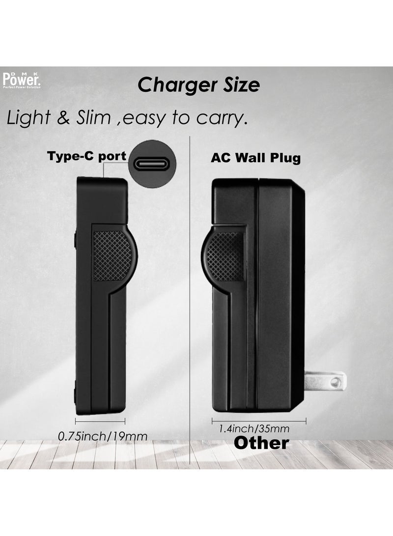DMK Power DMK POWER NP-W126S/NP-W126 Single Slot USB Charger Compatible with Fujifilm NP W126S/NP W126 FinePix X-Pro1 X-Pro2 HS35EXR XR X-A1 X-A2 X-E1 X-E2 X-M1 X-T1 X-T2 X-T10 X-T20 X-H1 - Image 4