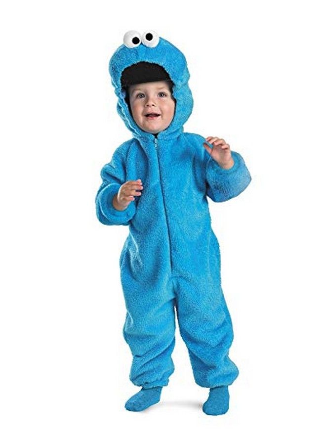 Disguise Cookie Monster Deluxe Twosided Plush Jumpsuit Costume Small (2T) - Image 1
