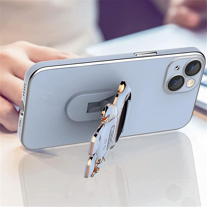 comfrt 6D Plating Astronaut Hidden Stand Case Cover for iPhone, Astronaut Folding Bracket for iPhone Case with Camera Protector, Astronaut Phone Case with Stand, with Stand Lens Film - Image 2