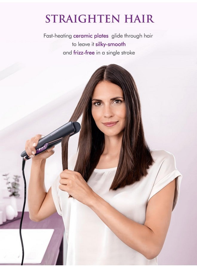 LANDOT LANDOT Hair Straightener and Curler 2 in 1 - Flat Iron Curling Iron in One - Twist Straightening Curling Iron Combo with Silicone Heat Resistant Mat - Valentines Day Gifts for Her - Image 3
