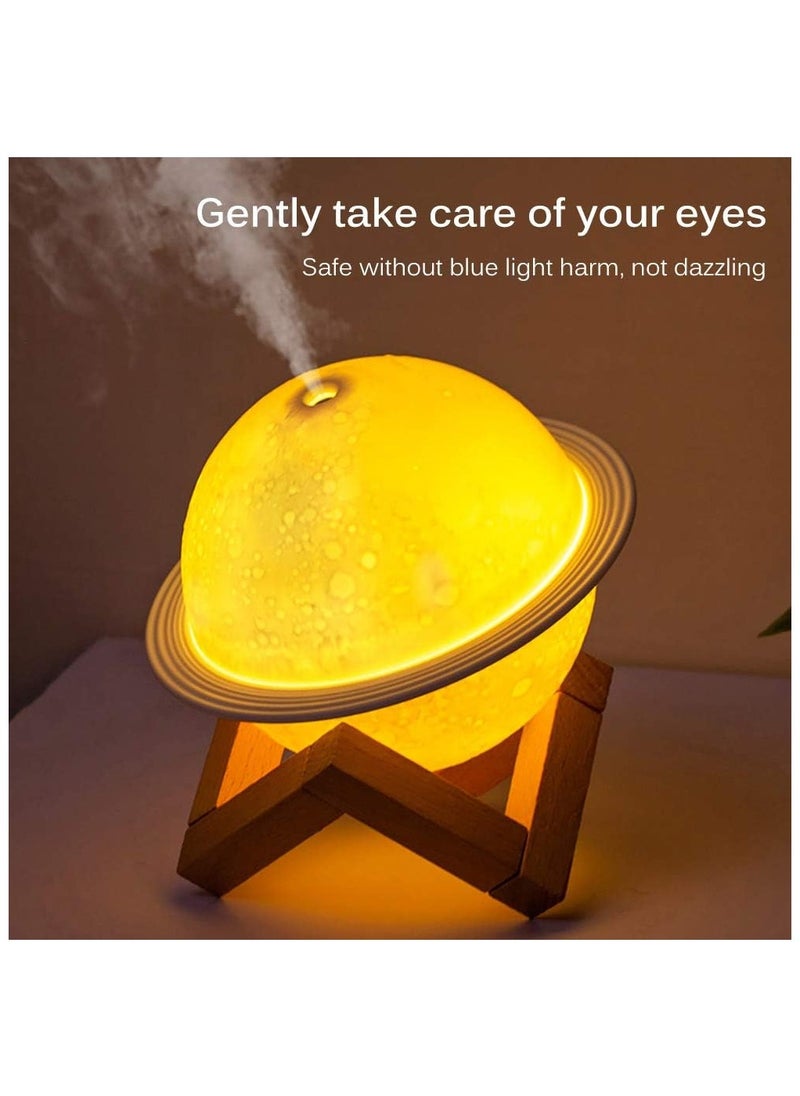 Generic Moon Lamp Humidifier, 2 in 1 Moon Night Light & Humidifiers with USB Recharge, 3 Colors 3D LED Moon Light with Stand, Aromatherapy Diffuser for Kids Friend Lover Birthday Gift Bedroom Home Decor 200ml  - Image 3