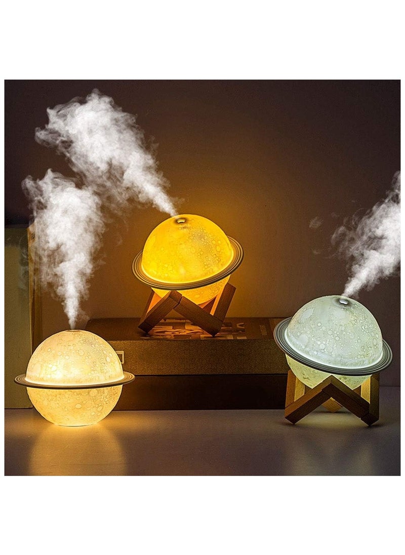 Generic Moon Lamp Humidifier, 2 in 1 Moon Night Light & Humidifiers with USB Recharge, 3 Colors 3D LED Moon Light with Stand, Aromatherapy Diffuser for Kids Friend Lover Birthday Gift Bedroom Home Decor 200ml  - Image 4