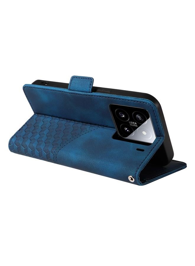 ENKAY Case For Xiaomi 15 Embossed Rhombus Starry Leather Phone Case with Screen Film - Image 2