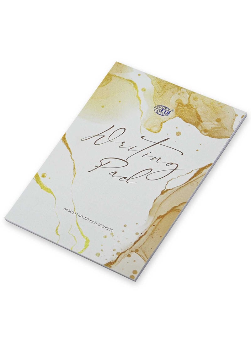 FIS Pack of 12  Writing Pad A4, 60 Sheets, Single Line -FSPDJA24-60 - Image 1
