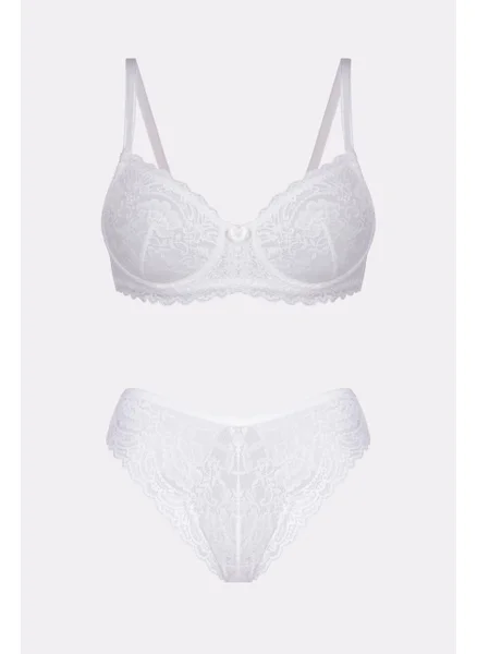 Ayyıldız Crescent Moon 3663 White Bra Set