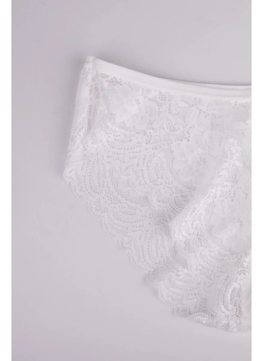 Ayyıldız Crescent Moon 3663 White Bra Set