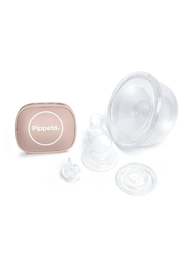 بيبيتا Hands-Free Breast Pump, Wearable, Wireless & Quiet, 4 Modes & 12 Suction Levels, LED Display, Anti-Backflow, 180ml Capacity, BPA-Free, USB Rechargeable, Portable Breastfeeding Pump, Ash Rose
