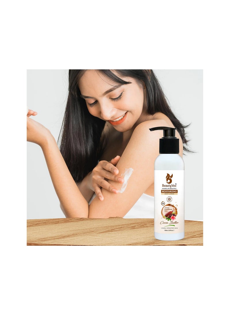 BEAUTY VOC 150ml Shea Butter Body Lotion, Deep Moisturization for Smooth, Supple and Revitalized Skin with Rapid Absorption, Lasting Hydration and Delightful Fragrance  - Image 4