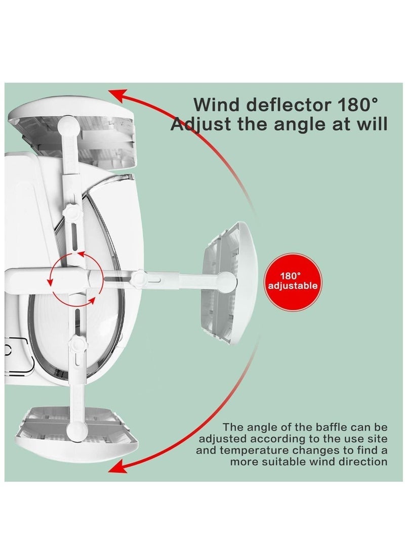 عاكس هواء مكيف الهواء، عاكس تدفق هواء منقسم قابل للتعديل، يمنع نفخ الهواء المباشر، عاكس هواء مكيف الهواء قابل للسحب، مناسب للمنزل والمكتب (أبيض، MKS159) - Image 3