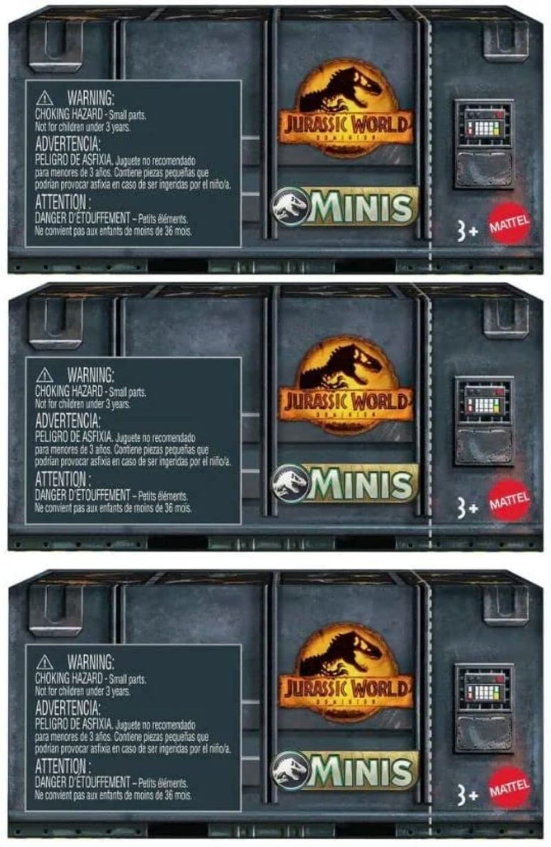Jurassic World Dominion Minis Surprise Pack Box Bundle of 3 Mini Dinosaur Figures 1125 Scale Companion Figures Mattel Ages 3 - Image 3