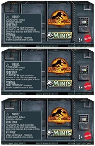 Jurassic World Dominion Minis Surprise Pack Box Bundle of 3 Mini Dinosaur Figures 1125 Scale Companion Figures Mattel Ages 3 - Image 1