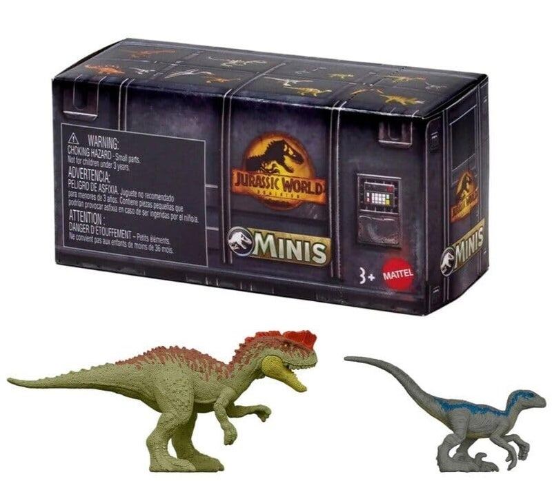 Jurassic World Dominion Minis Surprise Pack Box Bundle of 3 Mini Dinosaur Figures 1125 Scale Companion Figures Mattel Ages 3 - Image 5