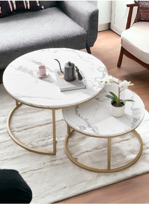 Nesting Coffee Table Set of 2 (Gold)