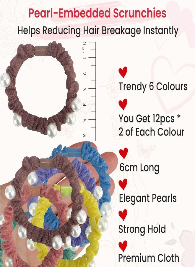 TEMPERIA (12pcs) Hair Scrunchies Set for Women & Girls | Silk Satin Stylish Ponytail Rubber Band Ties Accessories | Gentle on Hair, No Breakage | Assorted Colours - Image 2
