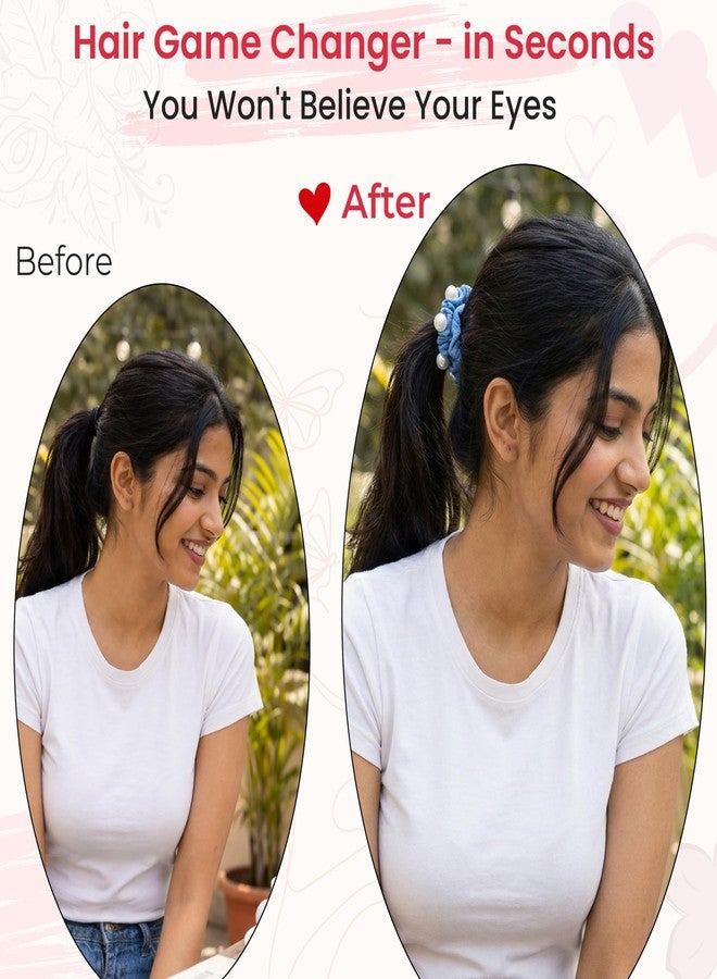 TEMPERIA (12pcs) Hair Scrunchies Set for Women & Girls | Silk Satin Stylish Ponytail Rubber Band Ties Accessories | Gentle on Hair, No Breakage | Assorted Colours - Image 5