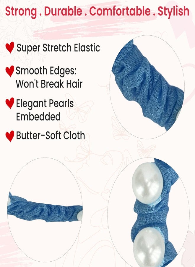 TEMPERIA (12pcs) Hair Scrunchies Set for Women & Girls | Silk Satin Stylish Ponytail Rubber Band Ties Accessories | Gentle on Hair, No Breakage | Assorted Colours - Image 4