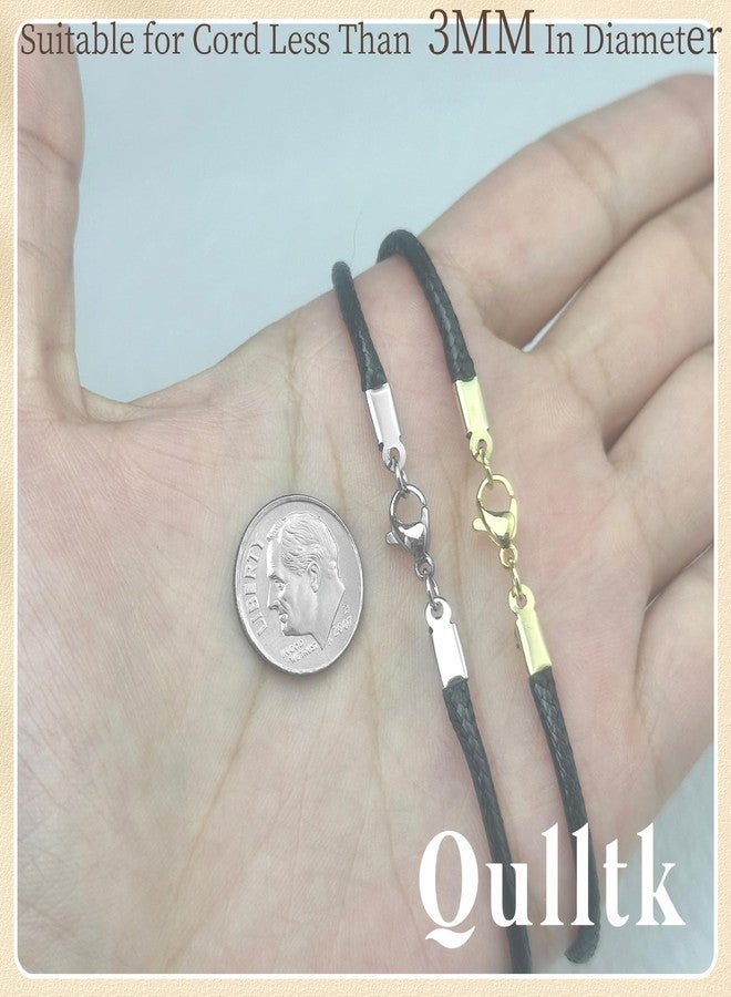 Qulltk مجموعة Qulltk المكونة من 20 مجموعة من أغطية أطراف الأسلاك مع موصلات مشبك الكركند، أطراف أسلاك من الفولاذ المقاوم للصدأ 316 لصنع المجوهرات، سلك قلادة جلدية مع مشبك، أغطية أطراف بقطر داخلي 3 مم لصنع الأساور والقلائد بنفسك. - Image 2