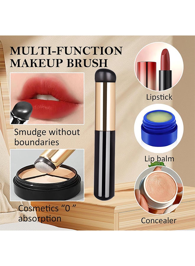 Depend 2 PCS Silicone Lip Brush Round Head - Makeup Brush - Soft Silicone Brush Reusable Lipstick Applicator With Dust Cap - Halo Staining Brushes For Lip Balm - Lipstick - Lip Gloss - Concealer - Image 2