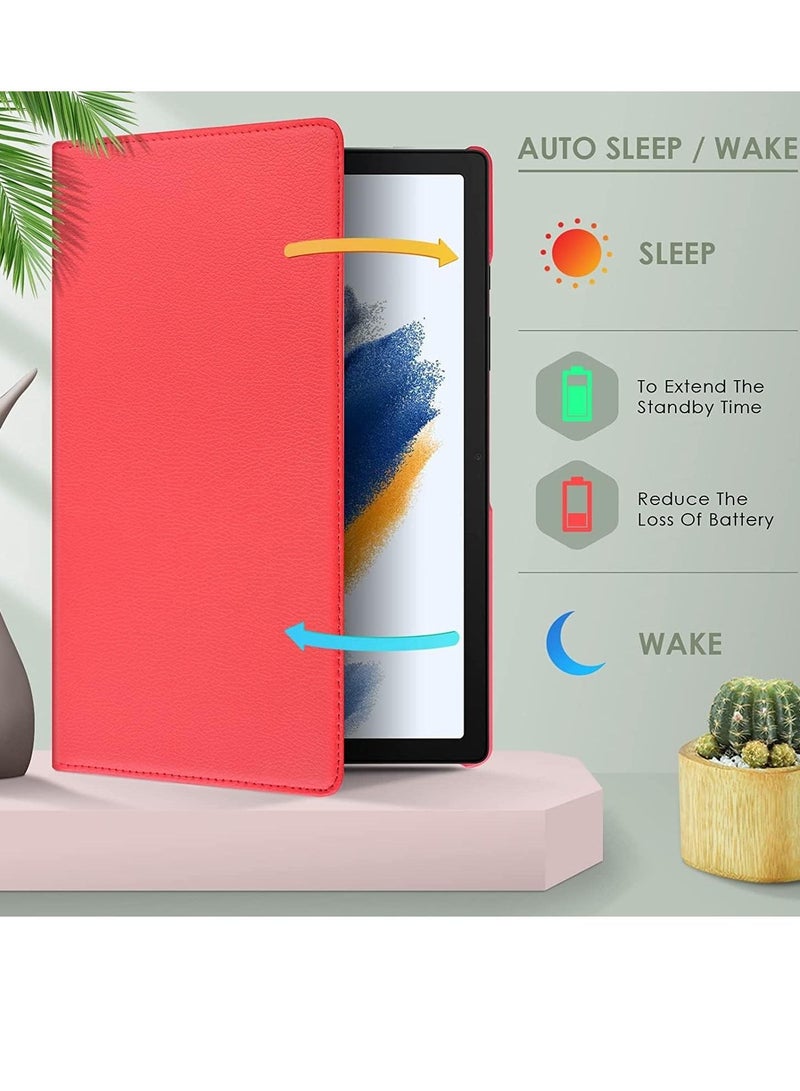 حافظة متوافقة مع Galaxy Tab A8 10.5" (SM-X200/X205/X207)، حافظة Galaxy Tab A8 بحجم 10.5 بوصة، حافظة جلدية قابلة للدوران 360° مع خاصية النوم/الاستيقاظ التلقائي لتاب A8 2022 - Image 5