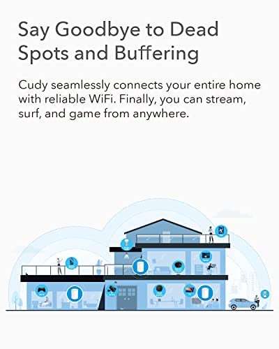 Cudy M1300 3Pack AC1200 Gigabit Whole Mesh WiFi System Dual Band WiFi Extender High Gain Antennas VPN Cloudflare Connect Up to 150 Devices - Image 3