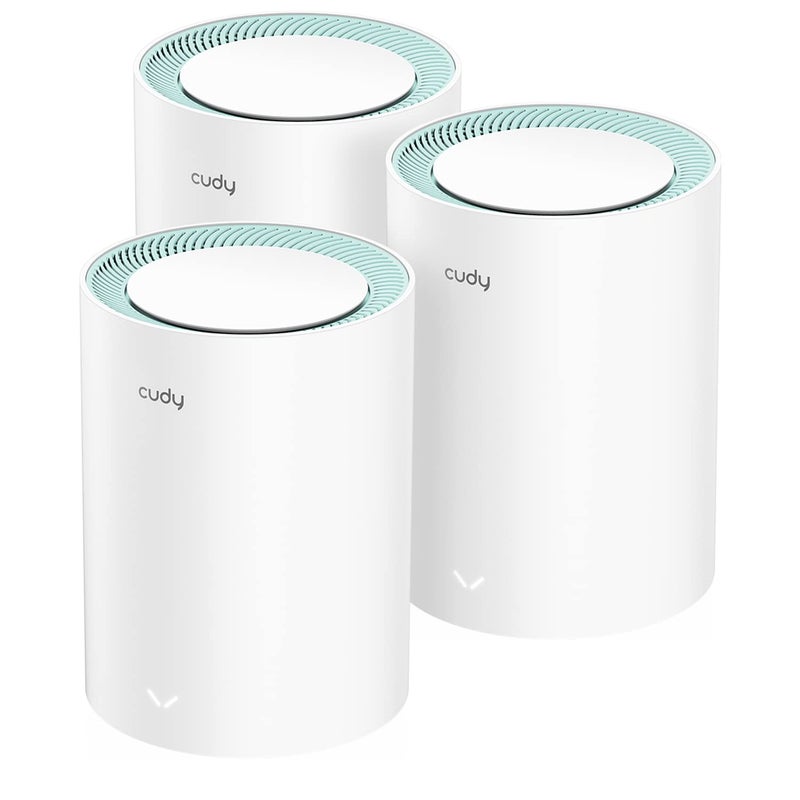 Cudy M1300 3Pack AC1200 Gigabit Whole Mesh WiFi System Dual Band WiFi Extender High Gain Antennas VPN Cloudflare Connect Up to 150 Devices - Image 2