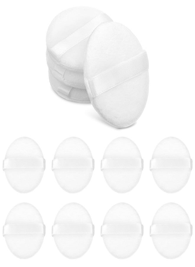 Shimmeroo 12Pcs White Makeup Puffs, 2 Inch Mini Round Setting Makeup Puffs Reusable Crystal Velvet Beauty Make up Tools for Loose Powders Liquid Foundation Cosmetic Soft Face Blending - Image 1