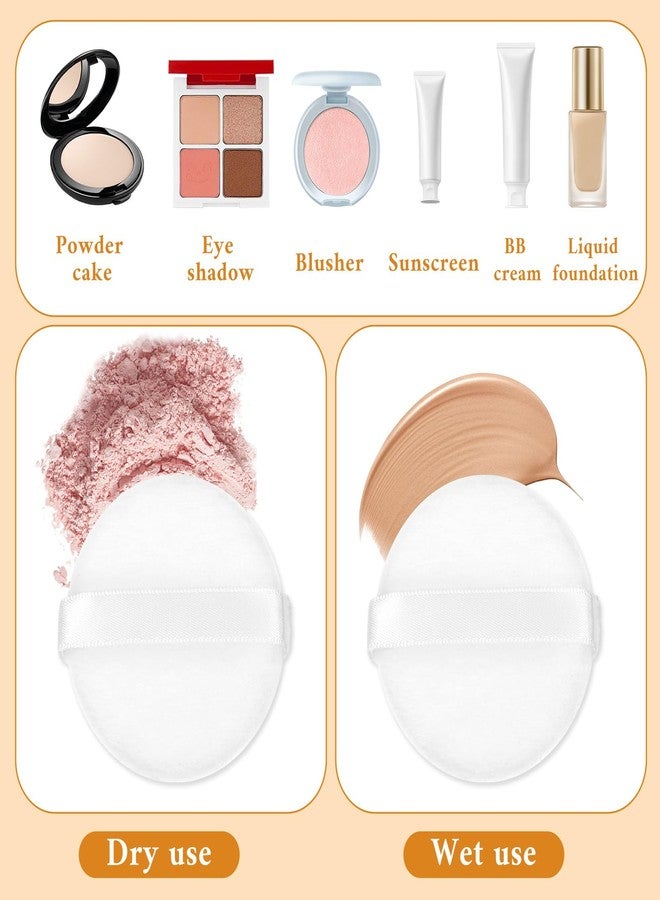 Shimmeroo 12Pcs White Makeup Puffs, 2 Inch Mini Round Setting Makeup Puffs Reusable Crystal Velvet Beauty Make up Tools for Loose Powders Liquid Foundation Cosmetic Soft Face Blending - Image 5